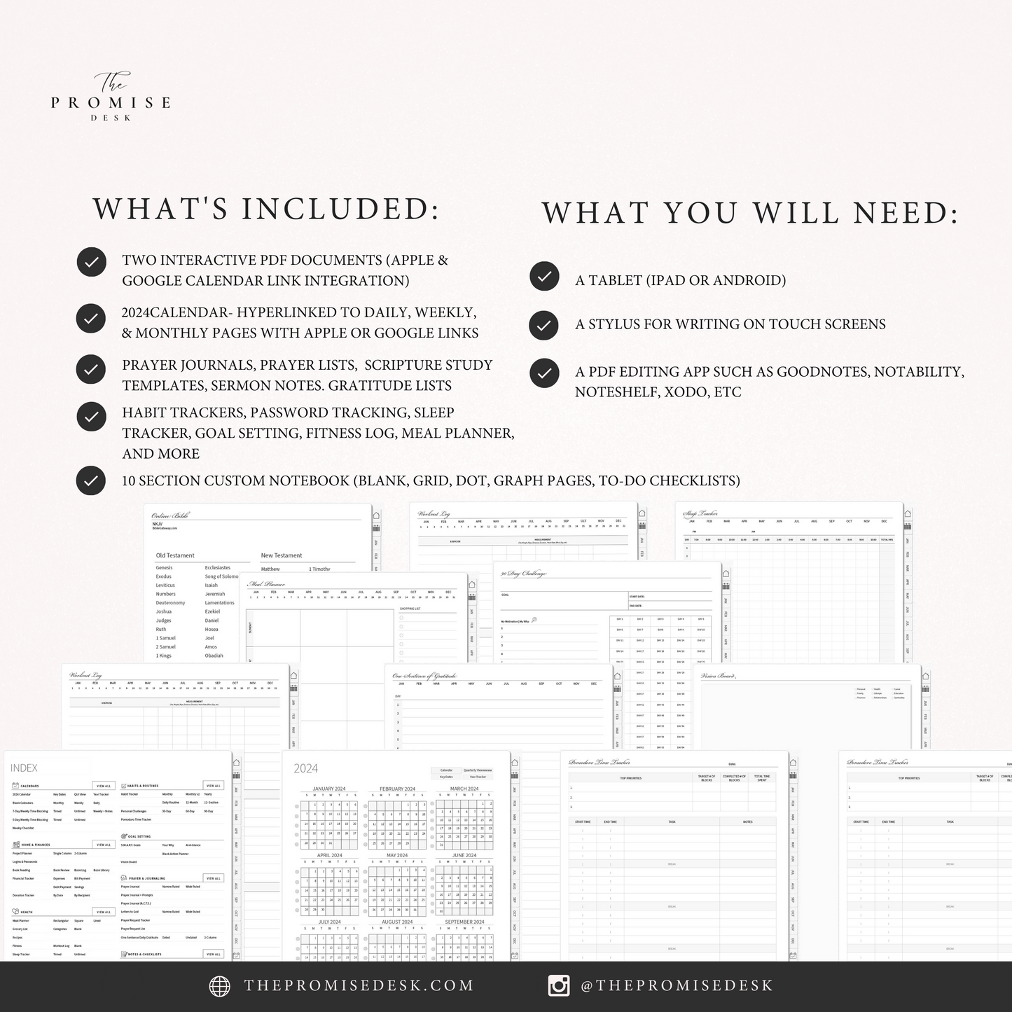 The 2024 Faith Journal & Christian Planner (All-In-One Digital Planner) Edition: 01