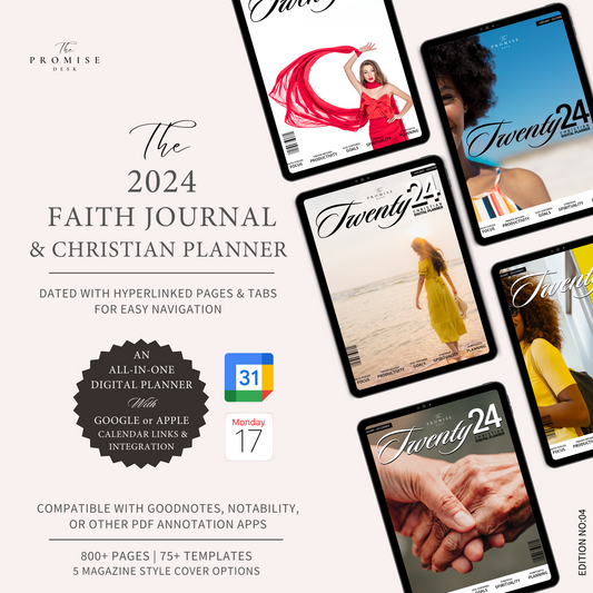 The 2024 Faith Journal & Christian Planner (All-In-One Digital Planner) Edition: 04